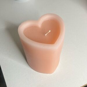 Heart-Shaped Pink Candle